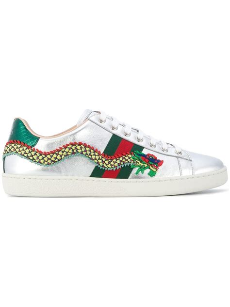 gucci ace embroidered dragon|gucci ace tennis shoes.